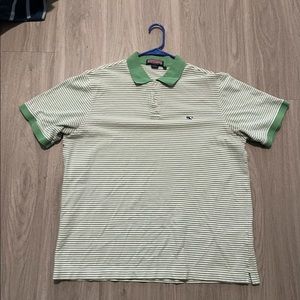 Green/white Vineyard Vines striped polo size XL